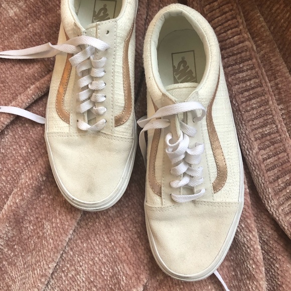 vans with rose gold stripe